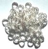 20, 8mm Silver Plated Closed Jump Rings